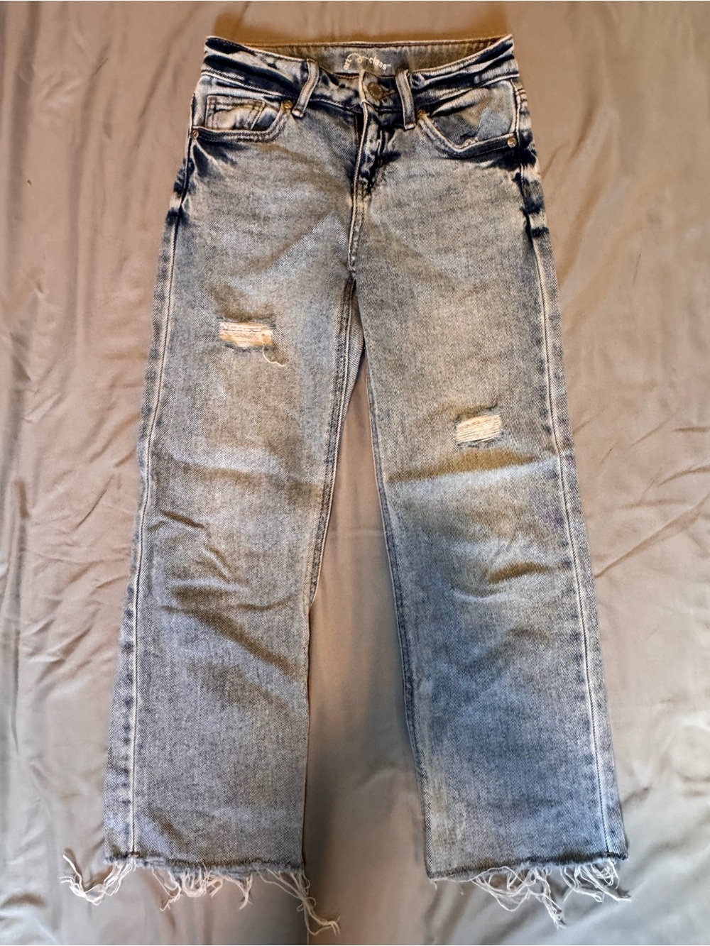 art class Light Blue Distressed Wide-Leg Jeans